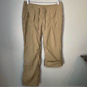 The North Face Women's Horizon II Pants Roll-Up Cuffs Relaxed Fit Beige Size 12